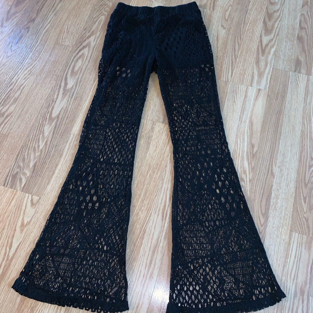 Lace pants with shorts